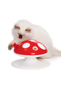 Catit Senses 2.0 Mushroom Cat Toy - 360 Degree Interactive Feather Toy for Cats