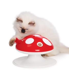 Catit Senses 2.0 Mushroom Cat Toy - 360 Degree Interactive Feather Toy for Cats