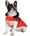 HDE Dog Puffer Jacket Fleece Lined Warm Dog Parka Winter Coat with Harness Hole Buffalo Plaid - S