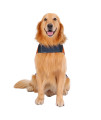 HDE Dog Puffer Jacket Fleece Lined Warm Dog Parka Winter Coat with Harness Hole Navy Retro Stripe - XL
