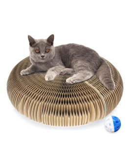 Pethse Magic Organ Cat Scratching Board, Interactive Scratch Pad Cat Toy With Toy Bell Ball