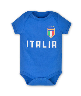Bdondon Unique Italia Football Onesie Bodysuit Im Italian Newborn Infant Baby Clothes Short Sleeve Blue Toddler Outfits (Italia-S, 18 Month)