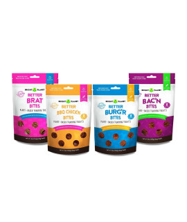 Bright Planet Pet Plant-Based Vegan Training Treats - 5Oz Sustainable Natural Clean Label Hypoallergenic Allergy-Friendly Low-Calorie Soft Veggie Dog Treats Made In Usa (Variety Pack)A