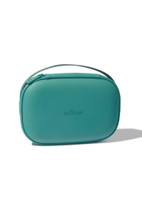 Willowa Pump Carrying Case For Hands-Free Wearable Breast Pumps Hard Shell Case With With Removable Tray Teal