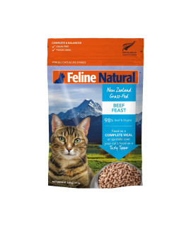 Feline Natural Grain-Free Freeze-Dried Cat Food, Beef 11Oz