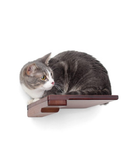 Catastrophic Creations Cat Step Bamboo Shelf Wcork Pad - Cat Wall Shelves - Cat Wall Furniture - Cat Climbing Shelves - Cat Shelf For Wall - Wall Mounted Cat Furniture (9 X 3 X 11 Inches)