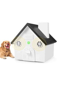 Feufain Anti Barking Device, Dog Barking Control Devices Ultrasonic Dog Barking Deterrent with 4 Modes, Stop Dog Barking Device Up to 50 Ft Range, Outdoor Bark Control Device Weatherproof Birdhouse