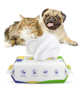 Pawaboo Pet Grooming Wipes For Dogs Cats, Unscented Eye Wipes Bath Wipe For Paws Ears Butt Body, Soft Hypoallergenic Puppy Wipes With Lid For Cleaning And Deodorizing - 4Pack400Count