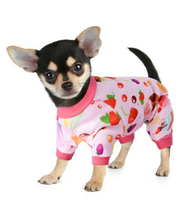 Dog Pajamas Jumpsuit For Small Dogs Girl Boy, Chihuahua Pajamas, Cute Warm Tiny Dog Clothes Outfit, Extra Small Puppy Pjs, Soft Doggie Jumpsuits Yorkie Teacup Pet Clothes Apparel Onesies,Shirt(Medium)