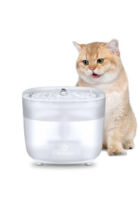Cat Water Fountain With Wireless Pump 68Oz2L Ultra Quiet Automatic Pet Water Fountain For Cats Inside Cat Drinking Fountain With 2 Flow Modes & Led Light Filter Included