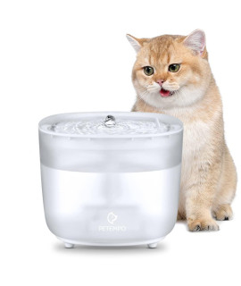Cat Water Fountain With Wireless Pump 68Oz2L Ultra Quiet Automatic Pet Water Fountain For Cats Inside Cat Drinking Fountain With 2 Flow Modes & Led Light Filter Included
