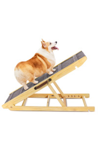 Adjustable Pet Ramp for Dogs Cats, 41.3" Long Dog Ramp for Bed and Adjustable from 13.8