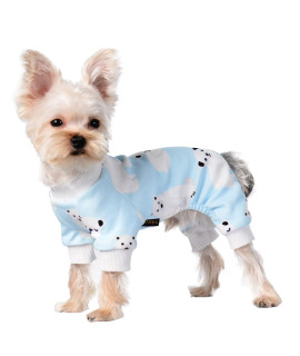 Dog Pajamas For Small Dogs Girl Boy Puppy Pjs Fall Winter Pet Onesies For Chihuahua Teacup Cute Blueberry Soft Material Stretch Able Cat Clothes Outfit Apparel Doggy Jumpsuit (X-Small Bust122In)