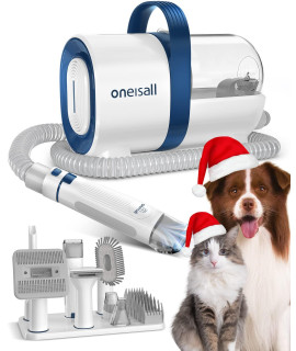 Oneisall Dog Grooming Kit & Dog Hair Vacuum & Dog Nail Grinder 3 In 1 Professional Pet Grooming Vacuum With 7 Pet Grooming Tools For Shedding Thick & Thin Dogs Cats Pet Hair