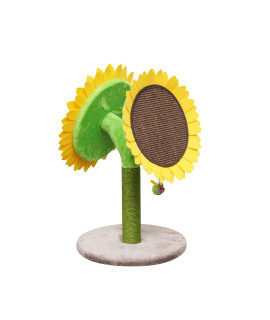 Catry Cat Scratcher Tree - Bloom - Aesthetic Flower Design with Teasing Bees Toy and Jute Scratching Post