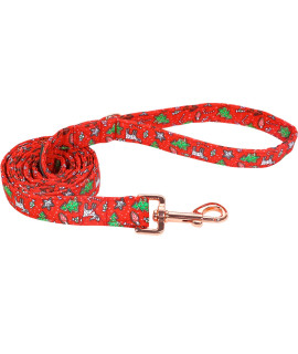 Aring Pet Christmas Dog Leash, Cotton Red Dog Leashes Matching Dog Collars, Handmade Walking Dog Leash For Small Medium Large Dogs And Cats