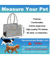 NewEle Fashion Dog Purse Carrier for Small Dogs, Holds Up to 10lbs Quality PU Leather Small Pet Carrier Purse, Cat Carrier, Airline Approved Puppy Purse Carrier for Travel (Gray, Small Size)