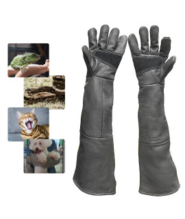 Fipasen Animal Handling Gloves Bite Resistant, 60Cm 236In Bite Proof Glove For Welding, Gardening, Handling Catdogbirdsnakelizardfalconreptile, Anti-Bite Work Gloves (Deep Color)