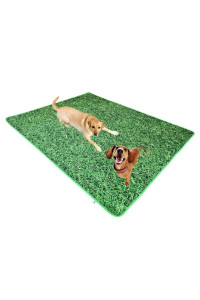 Ruff World Reusable Washable 48"x72" Oder Resistant Pee Pads for Dogs-Custom Grass Pattern Training Mats for Dogs