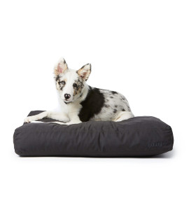 FABLE Dog Bed - Extra Soft Dog Bed - Minimalist Design - Water Resistant, Easy to Clean Exterior - Machine Washable - Memory Foam Interior - Dark Shadow - M - 30" x 24"