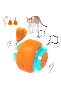 Aoligy Moving Cat Toy Ball, Motion Activated Cat Toy For Indoor Cats, Interactive Cat Ball,Usb Rechargeable, Auto Onoff, Smart Cat Toy For Exercise Entertainment,