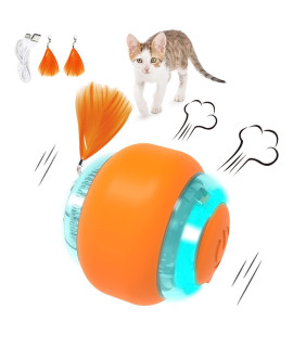 Aoligy Moving Cat Toy Ball, Motion Activated Cat Toy For Indoor Cats, Interactive Cat Ball,Usb Rechargeable, Auto Onoff, Smart Cat Toy For Exercise Entertainment,
