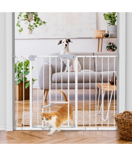 Kfvigoho Baby Gate For Stairs Doorways 295-488, Dog Gate With Pet Door, Auto-Close Safety Baby Gate, 36 Height Pet Gates With 20 Extra Wide Walk-Thru Door, 275 55 835 Kit, Pressure Mounted