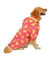 HDE Dog Raincoat Double Layer Zip Rain Jacket with Hood for Small to Large Dogs Ducks Pink - 3XL
