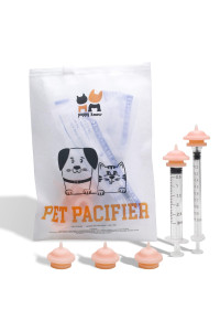 PUPPY KNOW 5 Pack Mini SE Feeding Nursing Nipple with 1cc and 3cc Syringe, New Upgrade with Smaller Pre-Made Hole Feeding Nipple for Kittens, Puppies, Bunnies, Squirrels