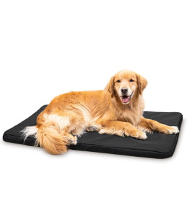 K9 Ballistics Tough Orthopedic Dog Crate Pad - Washable, Durable And Water Resistant Dog Crate Mat - Large Orthopedic Dog Bed, 41X27, Obsidian Black