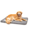 K9 Ballistics Tough Orthopedic Dog Crate Pad - Washable, Durable And Water Resistant Dog Crate Mat - Medium Orthopedic Dog Bed, 35X22, Light Gray Velvet