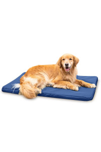 K9 Ballistics Tough Orthopedic Dog Crate Pad - Washable, Durable And Water Resistant Dog Crate Mat - Large Orthopedic Dog Bed, 41X27, Blue Quartz