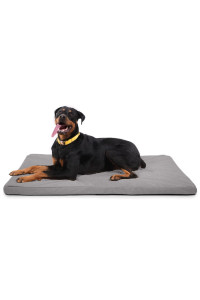 K9 Ballistics Tough Orthopedic Dog Crate Pad - Washable, Durable And Water Resistant Dog Crate Mat - X-Large Orthopedic Dog Bed, 47X29, Light Gray Velvet