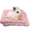 Rioussi Bunny Bed, Guinea Pig Warm Bed For Small Animals Rabbits Chinchillas Hedgehogs Baby Cats Ferrets14 X12, 2Pack, Pinkdot