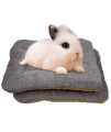 Rioussi Bunny Bed, Guinea Pig Warm Bed For Small Animals Rabbits Chinchillas Hedgehogs Baby Cats Ferrets14 X12, 2Pack, Puregray
