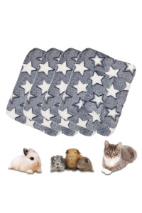 Rioussi Bunny Bed, Guinea Pig Warm Bed For Small Animals Rabbits Chinchillas Hedgehogs Baby Cats Ferrets14 X12, 4Pack, Graystar