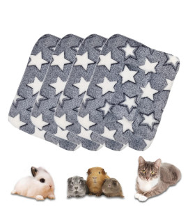 Rioussi Bunny Bed, Guinea Pig Warm Bed For Small Animals Rabbits Chinchillas Hedgehogs Baby Cats Ferrets14 X12, 4Pack, Graystar