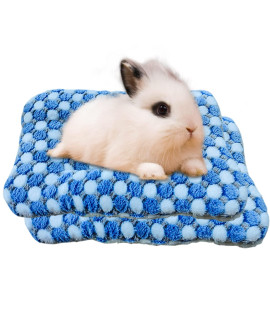 Rioussi Bunny Bed, Guinea Pig Warm Bed For Small Animals Rabbits Chinchillas Hedgehogs Baby Cats Ferrets14 X12, 2Pack, Bluedot