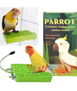 Bird Warmer For Cage Bird Perch Stand Platform Warm Heating Heating Bird Perch Platform For Exotic Pet Birds 12V 5W African Grey Parakeets Parrots