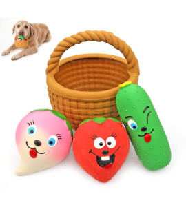Letsmeet Squeaky Dog Toys Cute Funny Latex Sound Toys Chewing Squeaky Toy For Interactive Fetch Play For Small Medium And Large Dogs