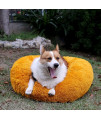 Pet Beds For Medium Dogs Calming Dog Bed 30 Inches Orange Dog Beds For Medium Dogs Washable Anti-Anxiety Dog Bed Medium Size Dog