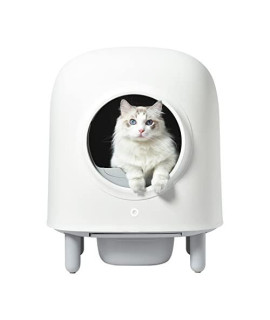 Self Cleaning Cat Litter Box, No More Scooping Automatic Cat Litter Box with APP Control, Safety Protection, Odor Removal, Large Space for Multiple Cats (Latest Model)