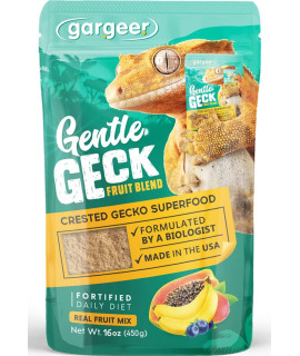 Gargeer 16Oz Complete Crested Gecko Food Diet Premium Ingredients Mix, Ready To Use Freshly Made Powder Unique Superfood Formula, Developed Made In The Usa Enjoy