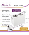 MiMu Elevated Dog Bowl with Storage, White Tall Feeder - Raised Dog Bowl Stand Large Feeding Station with 2 Pet Bowls