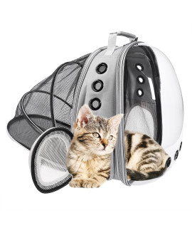 Sharme Expandable Cat Backpack Carrier Bubble Backpack Cat Carrier Pet Backpack Carrier For Small Dogs Fit Up To 15 Lbs Airline Approved Designed For Travel Hiking Walking And Outdoor Use