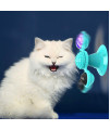 GBSYU Interactive Windmill Cat Toys with Catnip : Cat Toys for Indoor Cats Funny Kitten Toys with LED Light Ball Suction Cup?Cat Nip Toy for Cat chew Exercise (Blue)