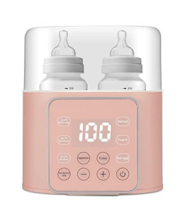 Baby Bottle Warmer 9-In-1 Multifuntion Breast Milk Warmer, Fast Baby Food Heater Defrost Warmer With Timer For Twins, Lcd Display Accurate Temperature Adjustment, 24H Constant Mode