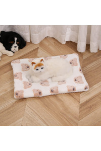Cozy Calming Cat Blanket, Flannel Cushion For Pet Cozy Calming Blanket For Anxiety And Stress, Cozy Kitty Bed For Indoor Cats Calming Thick, Ultra Soft Pet Bed Mat (White Bear, L (197 X 236))