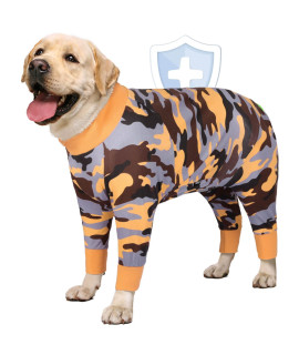 Aofitee Dog Recovery Suit After Surgery Dog Onesie, Dog Surgical Recovery Shirt For Abdominal Wounds, Camo Dog Pajamas Bodysuit For Medium Large Dog Cone Alternative, Full Body For Shedding, 6Xl
