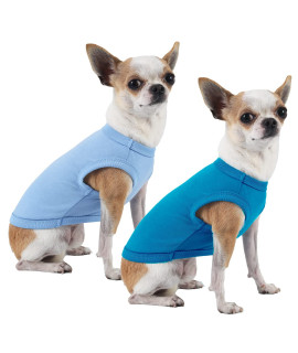 Sychien Dog Blank Blue Shirt,Boy Girl Dogs Cats Tee Shirts,Plain Small Chihuahua T-Shirt,S Blue Royal